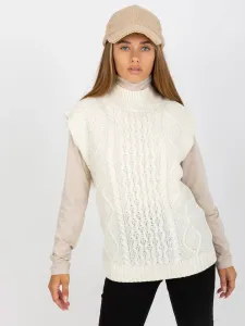 Biely dámsky pletený sveter SUBLEVEL - S/M