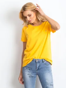 Dámske žlté bavlnené tričko - M