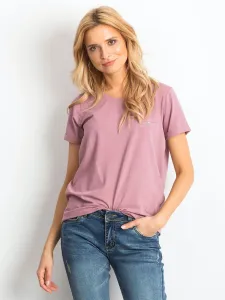Dámske tmavo-ružové bavlnené tričko - XL