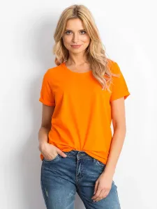Dámske oranžové bavlnené tričko - L