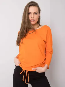 Oranžové tričko s dlhým rukávom a spodným šnurovaním - L