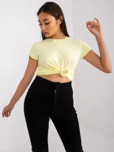 Svetložlté bavlnené tričko - M
