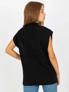 Čierny dámsky pletený sveter SUBLEVEL - M/L