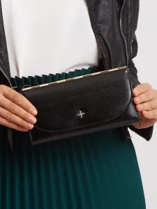 Elegantná čierna peňaženka z umelej kože - UNI