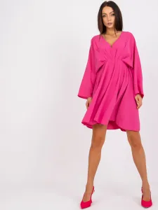 Elegantné ružové šaty pre ženy s dlhým rukávom - UNI