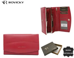 Dámska kožená peňaženka s vyrazenou chlopňou— Rovicky #9182625