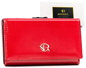 Priestranná dámska peňaženka vyrobená z prírodnej a ekologickej kože — Rovicky #9182651