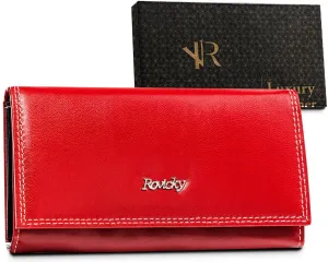 Veľká, kožená dámska peňaženka s RFID systémom — Rovicky #9182377