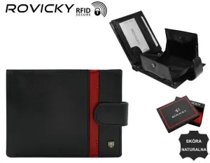 Veľká, kožená pánska peňaženka na patentku - Rovicky #9273002