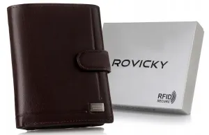 Veľká, kožená pánska peňaženka na patentku - Rovicky #9273400