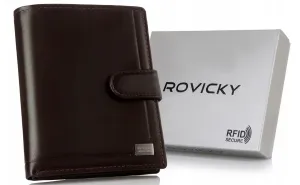 Veľká, kožená pánska peňaženka na patentku - Rovicky #9273386