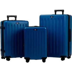 ROWEX Extra odolný cestovný kufor s TSA zámkom Stripe, modrý, súprava 3 ks