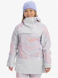 Svetlofialová dámska vzorovaná zimná bunda Roxy Chloe Kim #615623