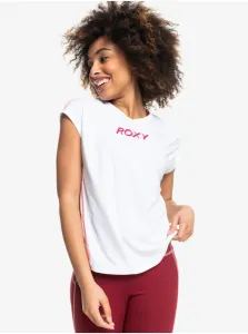 Biele dámskée tričko s nápisom Roxy Training Grl #734245