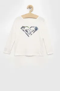 Detská bavlnená košeľa s dlhým rukávom Roxy biela farba, #8227256