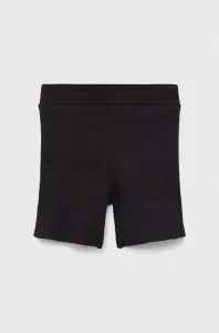 Detské krátke nohavice Roxy čierna farba, jednofarebné