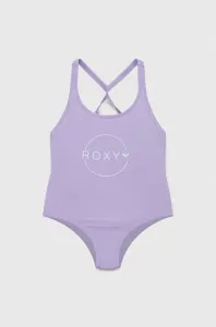 Jednodielne detské plavky Roxy fialová farba #7873340