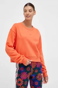Bavlnená mikina Roxy dámska, oranžová farba, jednofarebná #8251154