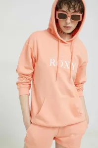 Mikina Roxy dámska, ružová farba, s kapucňou, s potlačou #8318738