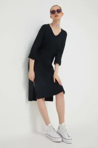 Šaty Roxy čierna farba, mini, oversize