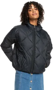 Roxy WIND SWEPT HOODED Dámska ľahká prešívaná bunda, čierna, veľkosť #8155926