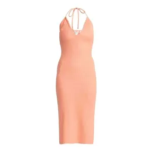 Roxy LATE SUNSET HALTER Dámske letné midi šaty, lososová, veľkosť #9016688