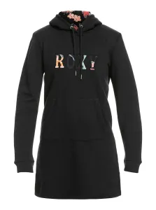 Roxy DREAMY MEMORIES Dámske mikinové šaty, čierna, veľkosť XS