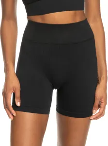 Šortky na jogu Roxy Chill Out čierna farba, jednofarebné, vysoký pás #5883097