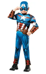 Rubies Kostým Captain America detský deluxe Veľkosť - deti: M
