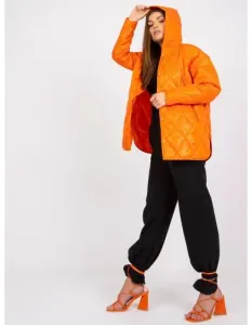Dámska bunda s kapucňou Eleanor RUE PARIS oranžová