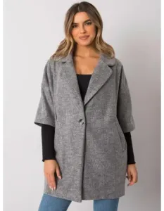 Dámsky voľný kabát Aliz RUE PARIS sivý