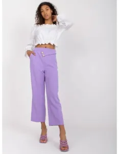 Dámske nohavice so širokými nohavicami RUE PARIS fialové