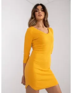 Dámske priliehavé šaty Danielle RUE PARIS svetlo oranžové