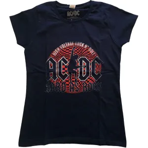 AC/DC tričko Hard As Rock Modrá XL