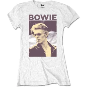 David Bowie tričko Smoking Biela XL