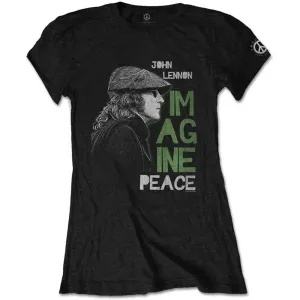 John Lennon tričko Imagine Peace Čierna XL