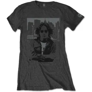 John Lennon tričko Skyline Šedá S