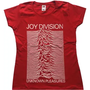 Joy Division tričko Unknown Pleasures Červená XS