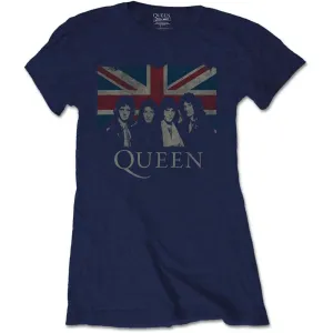 Queen tričko Vintage Union Jack Modrá M #2120992