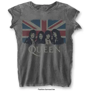 Queen tričko Vintage Union Jack Šedá S