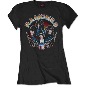 Ramones tričko Vintage Wings Photo Čierna M