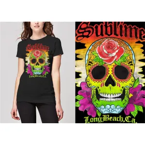 Sublime tričko Colour Skull Čierna L
