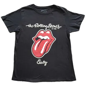 The Rolling Stones tričko Sixty Plastered Tongue Čierna XL