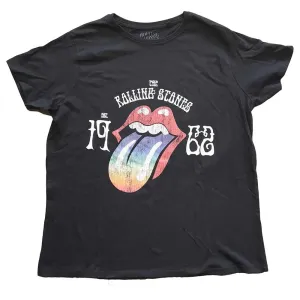 The Rolling Stones tričko Sixty Rainbow Tongue '62 Čierna 4XL