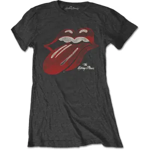The Rolling Stones tričko Vintage Tongue Logo Šedá S #2105496