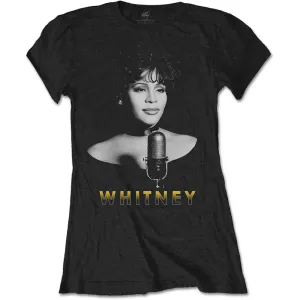 Whitney Houston tričko Black & White Photo Čierna M