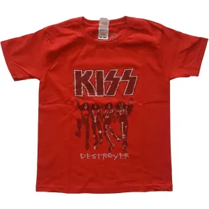 Kiss tričko Destroyer Sketch Červená 11-12 rokov