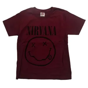 Nirvana tričko Grey Smiley Červená 11-12 rokov