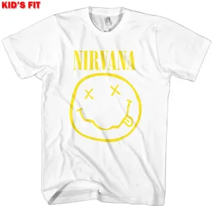 Nirvana tričko Yellow Smiley Biela 7-8 rokov