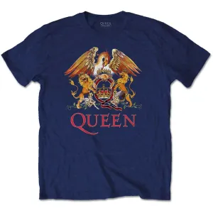 Queen tričko Classic Crest Modrá 11-12 rokov